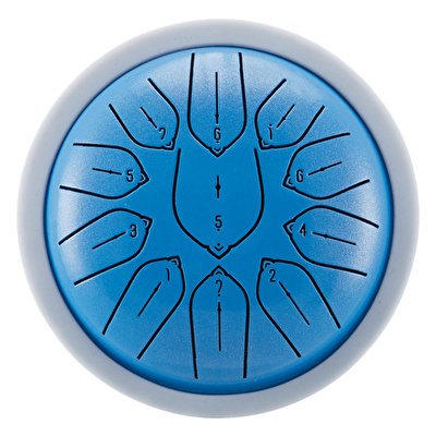 HLURU TWD11-6 SKYBLUE - Harmonic Disc Tasarımlı 11 Notalı 6" D Majör Sky Blue Tongue Drum